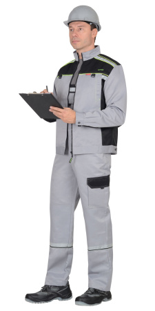 Костюм "ПРАКТИК"летн.: куртка, п/к. св.серый с черным