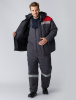 Костюм зимний Партнер (Смесовая, 210) п/к, т.серый/красный